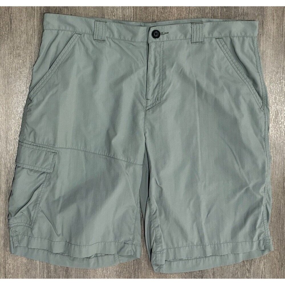 Columbia Mens Shorts sz 38 Green Cargo Ripstop Battle Ridge II 1535693 No Belt